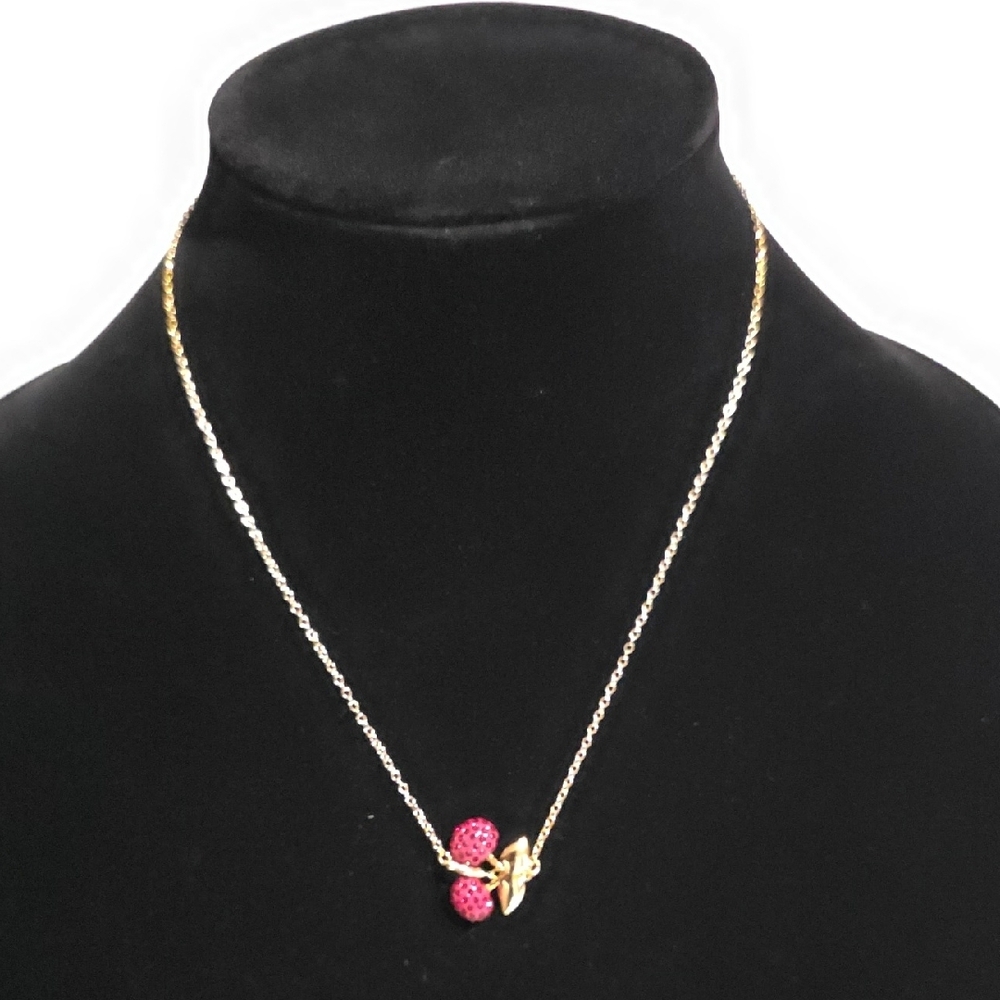 Coach Gold Necklace with‎ Pink Ladybug Charm